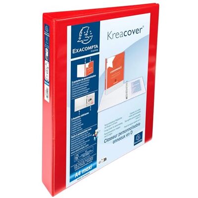 Exacompta Rif. 51942RE Cartone da 10 raccoglitori personalizzabili, 2 tasche, 4 anelli a D da 30 mm, dorso 47 mm, dimensioni esterne: 32 x 27,7 cm, per classificare A4 Maxi rosso Exacompta Rif. 51942RE Cartone da 10 raccoglitori personalizzabili, 2 tasche, 4 anelli a D da 30 mm, dorso 47 mm, dimensioni esterne: 32 x 27,7 cm, per classificare A4 Maxi rosso