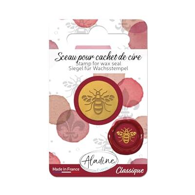 Aladine Sigillo d'api per timbro di cera in ottone goffratore pistola a cera per carteria, hobby creativi Aladine Sigillo d'api per timbro di cera in ottone goffratore pistola a cera per carteria, hobby creativi