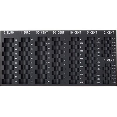 effektivo Vassoio organizer portamonete contamonete 8 scomparti per Euro Monete Contenitore Portamonete Cassetta contamonete in Plastica monete varie effektivo Vassoio organizer portamonete contamonete 8 scomparti per Euro Monete Contenitore Portamonete Cassetta contamonete in Plastica monete varie