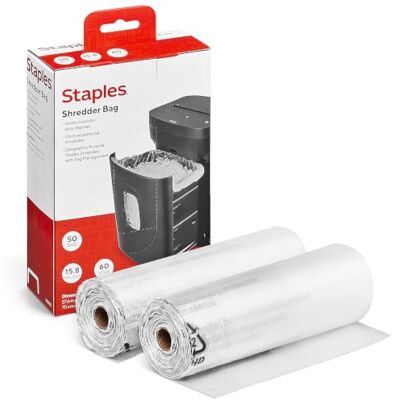 STAPLES Sacchetti per trituratore, 15,8 l, 50 pezzi STAPLES Sacchetti per trituratore, 15,8 l, 50 pezzi