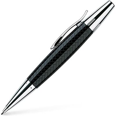 Faber-Castell 138351 Portamine e-motion in resina con incisione Parquet, nera Faber-Castell 138351 Portamine e-motion in resina con incisione Parquet, nera