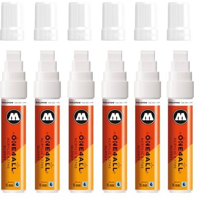 Molotow One4All 627HS Pennarello acrilico lucido (15 mm di spessore, lucido, altamente coprente e permanente, ad asciugatura rapida, ricaricabile, per quasi tutte le superfici, 6 pezzi, colore 251, Molotow One4All 627HS Pennarello acrilico lucido (15 mm di spessore, lucido, altamente coprente e permanente, ad asciugatura rapida, ricaricabile, per quasi tutte le superfici, 6 pezzi, colore 251,