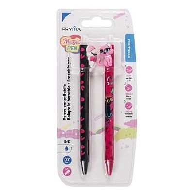 Pryma Magic Pen – Set 2 Penne a Sfera Cancellabili 0,7 mm – Inchiostro Blu Cancellabile – Scrittura Fluida e Precisa Fantasia Gatto Pryma Magic Pen – Set 2 Penne a Sfera Cancellabili 0,7 mm – Inchiostro Blu Cancellabile – Scrittura Fluida e Precisa Fantasia Gatto