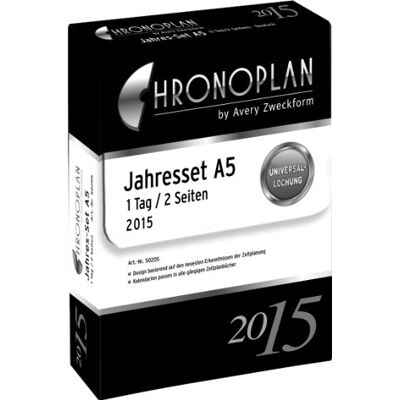 Avery CHRONOPLAN CHRONOPLAN Jahres-Set Tagesplan 2015, A5 Avery CHRONOPLAN CHRONOPLAN Jahres-Set Tagesplan 2015, A5