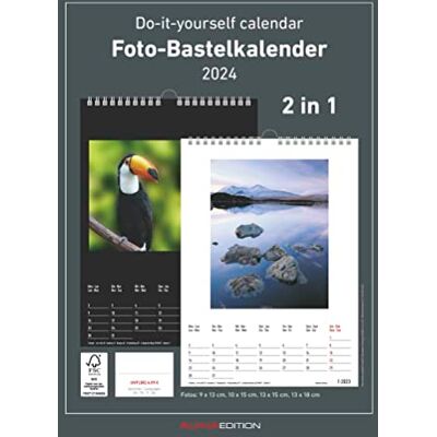 Alpha Foto-Bastelkalender 2024-2 in 1: schwarz und weiss 21 x 29,7 Do it yourself calendar A4 datiert Foto-Kalender : Do it yourself calendar Alpha Foto-Bastelkalender 2024-2 in 1: schwarz und weiss 21 x 29,7 Do it yourself calendar A4 datiert Foto-Kalender : Do it yourself calendar