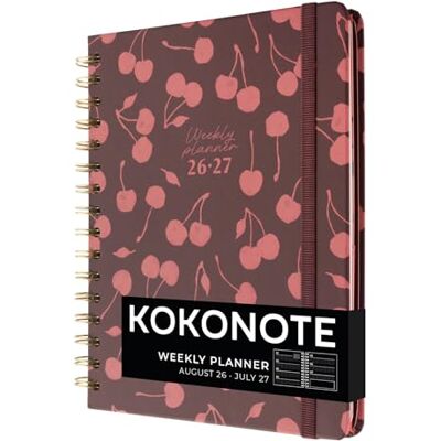 Kokonote Agenda Settimanale 2026 2027 Cherry Diario Scoula 2026-2027 per Università e Scuola Superiore Weekly Planner con Copertina Rigida, Segnalibri e Stickers (17x21,5 cm) Kokonote Agenda Settimanale 2026 2027 Cherry Diario Scoula 2026-2027 per Università e Scuola Superiore Weekly Planner con Copertina Rigida, Segnalibri e Stickers (17x21,5 cm)