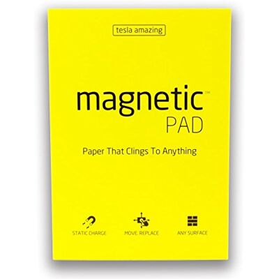 FIRST4MAGNETS Tesla Amazing Magnetic Notes, Blocco note magnetico, aderisce a ogni superficie, Giallo (Yellow), A3 FIRST4MAGNETS Tesla Amazing Magnetic Notes, Blocco note magnetico, aderisce a ogni superficie, Giallo (Yellow), A3
