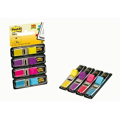 Post-It ® Index Mini 683 Pennarello indelebile, 35 fogli (4 pezzi), 1 confezione da 4 pezzi Post-It ® Index Mini 683 Pennarello indelebile, 35 fogli (4 pezzi), 1 confezione da 4 pezzi