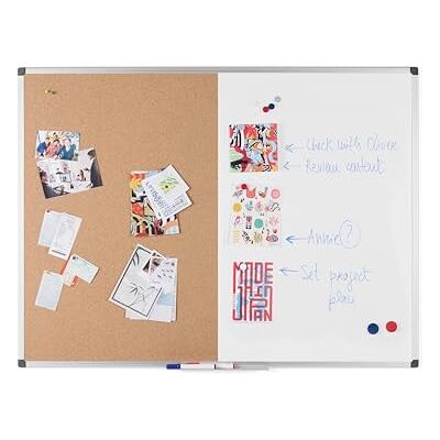 Bi-Office Pannello Combo Maya Sughero/Cancellabile a Secco Magnetico, 600x450 mm Bi-Office Pannello Combo Maya Sughero/Cancellabile a Secco Magnetico, 600x450 mm