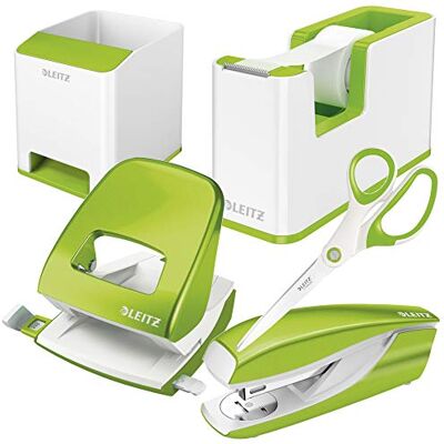 Leitz WOW Accessori da scrivania (bianco/verde, set completo) Leitz WOW Accessori da scrivania (bianco/verde, set completo)