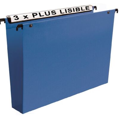 Leitz Esselte Cartelle sospese in polipropilene, 50 mm, confezione da10 pezzi, colore: blu Leitz Esselte Cartelle sospese in polipropilene, 50 mm, confezione da10 pezzi, colore: blu