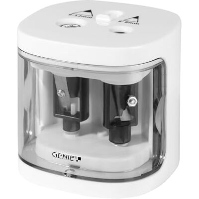 GENIE elettrico temperamatite doppio funzionamento a batteria per perni da 6 a 12 mm GENIE elettrico temperamatite doppio funzionamento a batteria per perni da 6 a 12 mm