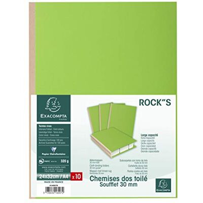 Exacompta Conf. 10 cart.a soffieto Rock''s Verde Exacompta Conf. 10 cart.a soffieto Rock''s Verde
