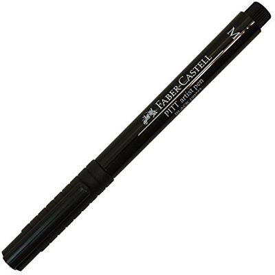 Faber-Castell 167399 Penna a inchiostro Pitt artist, larghezza tratto M, colore 199, nero, 1 pz. Faber-Castell 167399 Penna a inchiostro Pitt artist, larghezza tratto M, colore 199, nero, 1 pz.