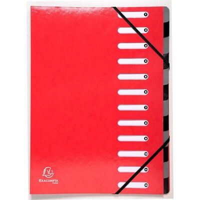 Exacompta Rif. 53925E Cartone da 6 raccoglitori HARMONIKA Iderama con elastici e finestre ritagliate retro estensibile in carta lucida rivestita 12 scomparti -dim 24,5 x 32 cm A4 rosso Exacompta Rif. 53925E Cartone da 6 raccoglitori HARMONIKA Iderama con elastici e finestre ritagliate retro estensibile in carta lucida rivestita 12 scomparti -dim 24,5 x 32 cm A4 rosso