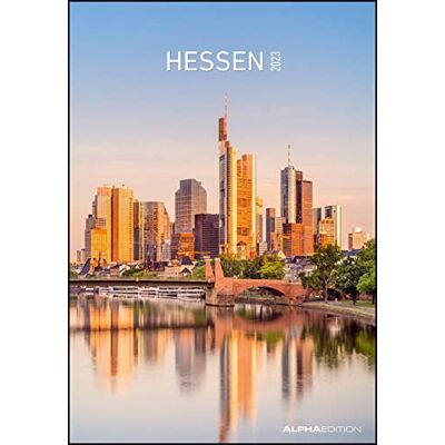 Alpha Hessen 2023 Calendario da parete, 23,7 x 34 cm, con spazio per appunti, Alpha Hessen 2023 Calendario da parete, 23,7 x 34 cm, con spazio per appunti,