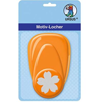 URSUS Motif Perforatrice a Leva Media, Motivo Loto, ca. 25,4 mm, Colore: Arancione URSUS Motif Perforatrice a Leva Media, Motivo Loto, ca. 25,4 mm, Colore: Arancione
