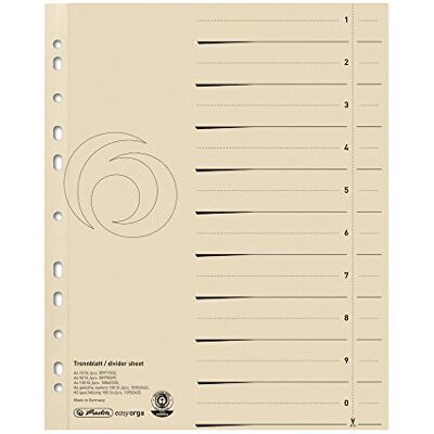 herlitz Divisorio Manilla A4, colore: Beige herlitz Divisorio Manilla A4, colore: Beige