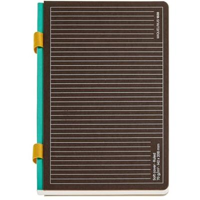 Miquelrius Taccuino A5 con doppio interno, 86 fogli a righe e 10 punteggiate punti, copertina in cartone, dorso in tessuto, carta avorio da 70 g/m², gomma portapenne, grigio Miquelrius Taccuino A5 con doppio interno, 86 fogli a righe e 10 punteggiate punti, copertina in cartone, dorso in tessuto, carta avorio da 70 g/m², gomma portapenne, grigio