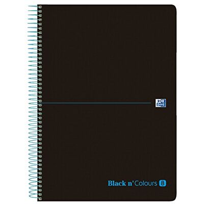 Oxford Confezione da 5 fogli Europeanbook-8 a spirale, copertina in plastica A4+, quadretti 5 x 5, blu Oxford Confezione da 5 fogli Europeanbook-8 a spirale, copertina in plastica A4+, quadretti 5 x 5, blu