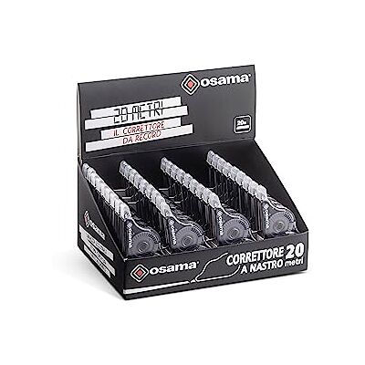 OSAMA Bianchetto a Nastro, 36 Pezzi x 20 Metri (Tot 720m), Correttore a Nastro Cancelleria Scuola e Ufficio Scolorina Set Utile Cartoleria e Cose per la Scuola, Scorrevole e Coprente, Grigio OSAMA Bianchetto a Nastro, 36 Pezzi x 20 Metri (Tot 720m), Correttore a Nastro Cancelleria Scuola e Ufficio Scolorina Set Utile Cartoleria e Cose per la Scuola, Scorrevole e Coprente, Grigio