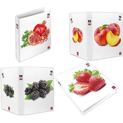 Pigna , Raccoglitore con anelli f.to A4 FRUITS soggetti frutta assortita raccoglitori con anelli, organizzazione appunti scolatici e/o documenti, Formato 27x32 cm., 5 pezzi Pigna , Raccoglitore con anelli f.to A4 FRUITS soggetti frutta assortita raccoglitori con anelli, organizzazione appunti scolatici e/o documenti, Formato 27x32 cm., 5 pezzi