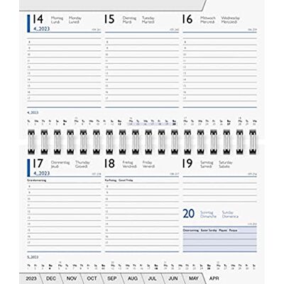 BRUNNEN Calendario di ricambio settimanale modello 755 2023, dimensioni foglio: 8,7 x 15,3 cm, bianco BRUNNEN Calendario di ricambio settimanale modello 755 2023, dimensioni foglio: 8,7 x 15,3 cm, bianco
