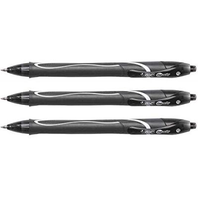 BIC Set di 3 penne gel Gelocity Quick Dry, tracciato: nero BIC Set di 3 penne gel Gelocity Quick Dry, tracciato: nero
