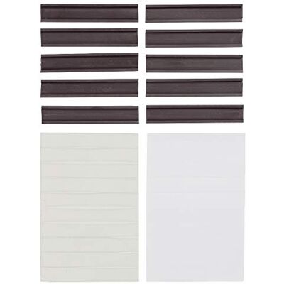 Nobo Etichetta Magnetica per Nome , Confezione da 10 Pezzi, 80 x 15 mm, Grigio, Nobo Etichetta Magnetica per Nome , Confezione da 10 Pezzi, 80 x 15 mm, Grigio,