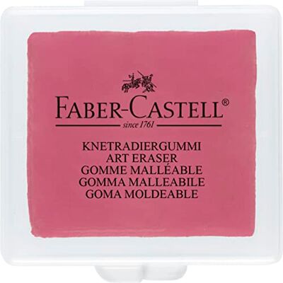 Faber-Castell 127321 Gomma per cancellare Art Eraser, in scatola di plastica, 1 pezzo, assortito giallo, rosso, blu Faber-Castell 127321 Gomma per cancellare Art Eraser, in scatola di plastica, 1 pezzo, assortito giallo, rosso, blu