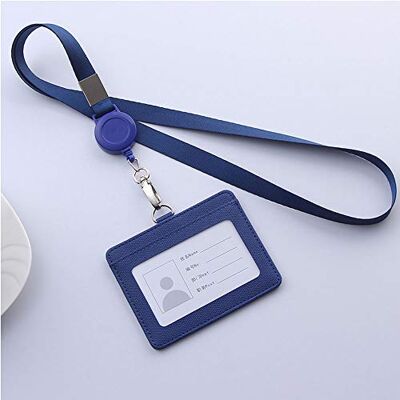 TopHomer Vogueing, porta badge, 1 porta badge retrattile in poliuretano con 1 finestra trasparente e 1 fessura per carte di credito e un morbido cordino piatto in nylon, verticale. Paesaggio marrone TopHomer Vogueing, porta badge, 1 porta badge retrattile in poliuretano con 1 finestra trasparente e 1 fessura per carte di credito e un morbido cordino piatto in nylon, verticale. Paesaggio marrone
