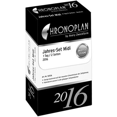 Chronoplan Calendario planner Set Midi, 1 giorno/1 Pagina, 2016, Set di 1, Bianco Chronoplan Calendario planner Set Midi, 1 giorno/1 Pagina, 2016, Set di 1, Bianco