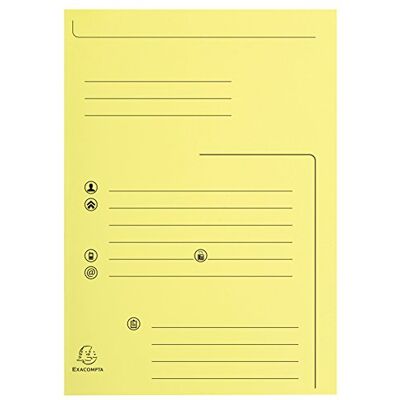 Exacompta Jura Pack di 25 cartelline con 2 alette 24X32 giallo Exacompta Jura Pack di 25 cartelline con 2 alette 24X32 giallo