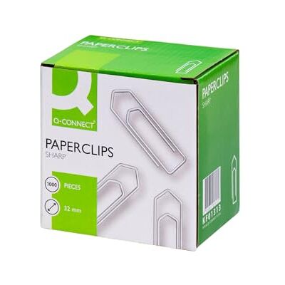 Q-Connect Connect Paper clips 32 mm 1000 pieces Q-Connect Connect Paper clips 32 mm 1000 pieces