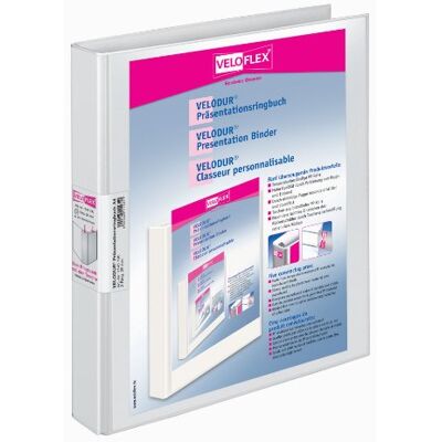 VELOFLEX Raccoglitore Velodur A4, meccanismo anelli 2-D, bianco VELOFLEX Raccoglitore Velodur A4, meccanismo anelli 2-D, bianco