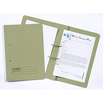 Exacompta Guildhall Raccoglitore per archiviazione, grammatura: 420 g/m², capacità: 38 mm, formato protocollo, confezione da 25 pezzi verde Exacompta Guildhall Raccoglitore per archiviazione, grammatura: 420 g/m², capacità: 38 mm, formato protocollo, confezione da 25 pezzi verde