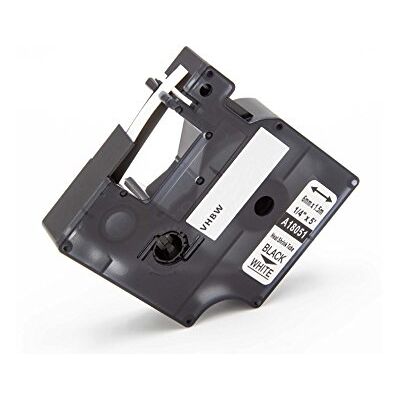 vhbw Cassetta nastro compatibile con Dymo Rhino 6000, 5200, ILP 219, 4200 etichettatrice nero su bianco, cassetta di tubi termoretrattili, 6 mm vhbw Cassetta nastro compatibile con Dymo Rhino 6000, 5200, ILP 219, 4200 etichettatrice nero su bianco, cassetta di tubi termoretrattili, 6 mm