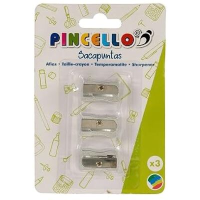 Set di Temperamatite in Alluminio Argento Pincello - Set di Temperamatite Set di Temperamatite in Alluminio Argento Pincello - Set di Temperamatite