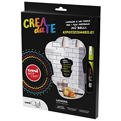 OSAMA Uni Chalk Kit con Lavagna Cancellabile Adesiva da Parete Nera + Pennarello Lavagna Cancellabili per Superfici Lucide, Lavagnetta Cucina e Pennarello Lavabile Punta Grossa contro Pioggia e Luce OSAMA Uni Chalk Kit con Lavagna Cancellabile Adesiva da Parete Nera + Pennarello Lavagna Cancellabili per Superfici Lucide, Lavagnetta Cucina e Pennarello Lavabile Punta Grossa contro Pioggia e Luce