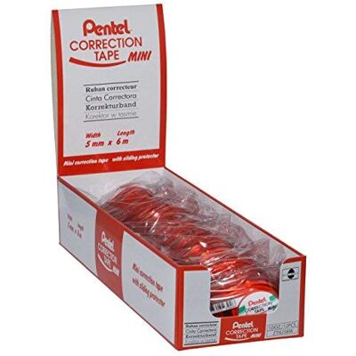 Pentel – Set di 12 mini Correttori a applicazione laterale 5 mm x 6 m Pentel – Set di 12 mini Correttori a applicazione laterale 5 mm x 6 m