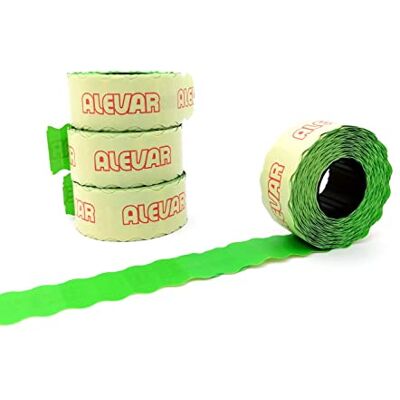 Alevar 26x12 Scatola 36 Rotoli Etichette per Prezzatrice, Verde Fluo Removibile, 1.500 Etichette per Rotolo, Totale 54.000 Etichette Alevar 26x12 Scatola 36 Rotoli Etichette per Prezzatrice, Verde Fluo Removibile, 1.500 Etichette per Rotolo, Totale 54.000 Etichette
