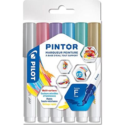 PILOT Pintor Pennarello a punta fine Fine Colori metallici assortiti. PILOT Pintor Pennarello a punta fine Fine Colori metallici assortiti.