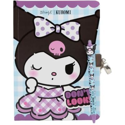 Mr. Wonderful Diario Personale + Penna Cancellabile Kuromi Hello Kitty Don't Look! Diario Con 224 Pagine A Righe, Lucchetto E Chiave Di Ricambio, Penna Cancellabile Blu E Carta FSC Mr. Wonderful Diario Personale + Penna Cancellabile Kuromi Hello Kitty Don't Look! Diario Con 224 Pagine A Righe, Lucchetto E Chiave Di Ricambio, Penna Cancellabile Blu E Carta FSC