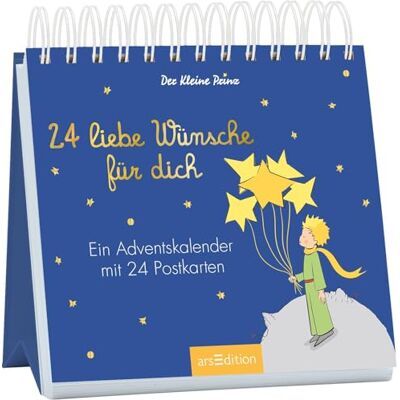 Ars Edition Postkarten-Adventskalender. Der Kleine Prinz. 24 liebe Wünsche für dich: Ein Adventskalender mit 24 Postkarten Ars Edition Postkarten-Adventskalender. Der Kleine Prinz. 24 liebe Wünsche für dich: Ein Adventskalender mit 24 Postkarten