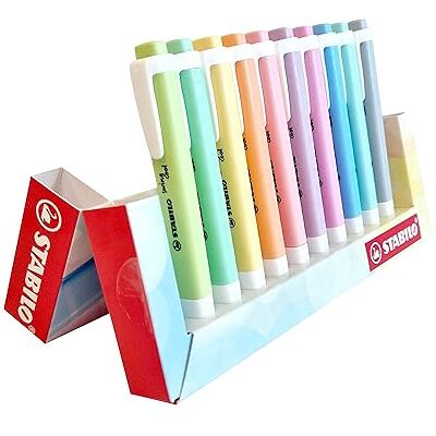 STABILO swing cool Pastel Evidenziatore Desk-Set 10 Colori assortiti STABILO swing cool Pastel Evidenziatore Desk-Set 10 Colori assortiti