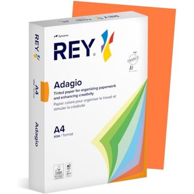 DOHE Rey® Adagio Copy Paper, arancione intenso, 80 g, A4, PEFC™, 500 fogli di risma DOHE Rey® Adagio Copy Paper, arancione intenso, 80 g, A4, PEFC™, 500 fogli di risma