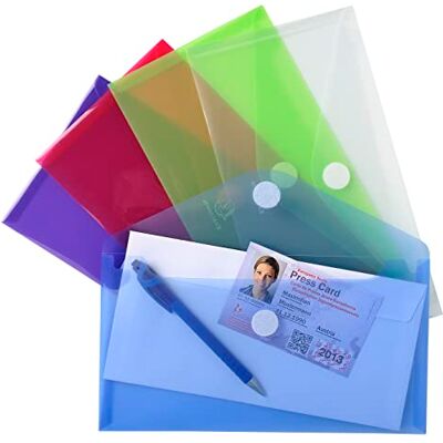 Exacompta Rif. 56510E Cartone da 50 buste con chiusura in velcro e patta in morbido PP, dimensioni di una borsa: 25 x 13,5 cm, formato da 24 x 13 cm, colori assortiti Exacompta Rif. 56510E Cartone da 50 buste con chiusura in velcro e patta in morbido PP, dimensioni di una borsa: 25 x 13,5 cm, formato da 24 x 13 cm, colori assortiti