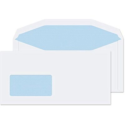 Blake Everyday 110 x 220 mm 90 g/m2 Portafoglio per spedizioni Gommato () Bianco, Confezione da 500 Blake Everyday 110 x 220 mm 90 g/m2 Portafoglio per spedizioni Gommato () Bianco, Confezione da 500