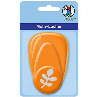 URSUS Perforatrice in plastica Media, con Motivo a Rami di Foglie, Circa 25,4 mm, Facile da Usare Grazie alla Funzione a Leva e al Pratico Dispositivo di Raccolta, Colore: Arancione URSUS Perforatrice in plastica Media, con Motivo a Rami di Foglie, Circa 25,4 mm, Facile da Usare Grazie alla Funzione a Leva e al Pratico Dispositivo di Raccolta, Colore: Arancione