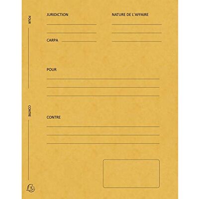 Exacompta Confezione da 25 cartelle per formato DIN A4, in cartone resistente, ideale per riporre fogli sciolti, stampa gialla, francese Exacompta Confezione da 25 cartelle per formato DIN A4, in cartone resistente, ideale per riporre fogli sciolti, stampa gialla, francese